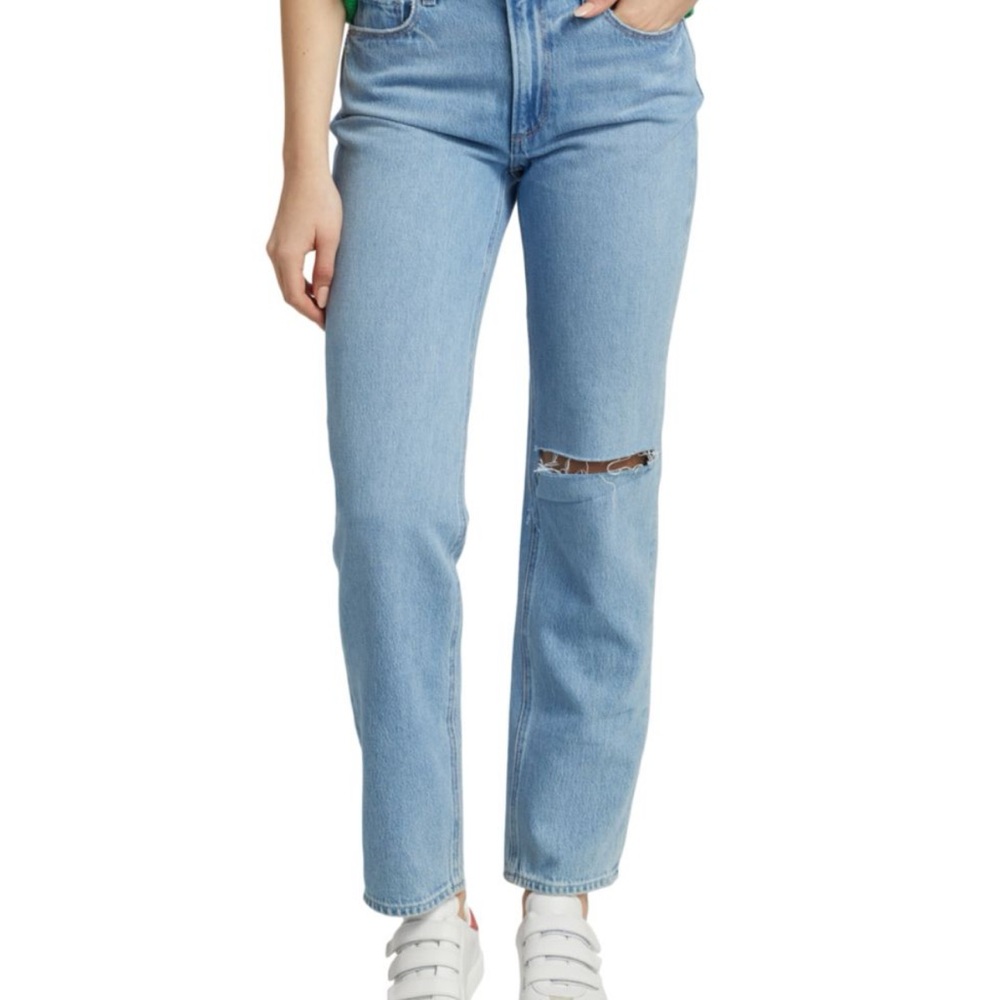 Paige Distress Straight Leg Jeans in size 29.